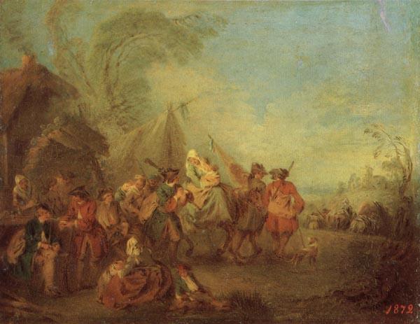 Pater, Jean-Baptiste Soldiers Setting out from the Etape oil painting image
